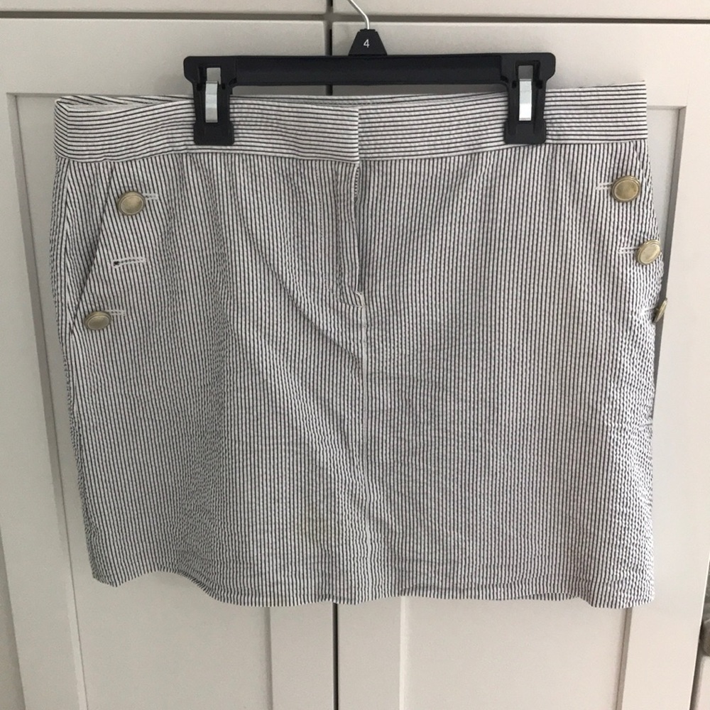 J Crew seersucker Skirt